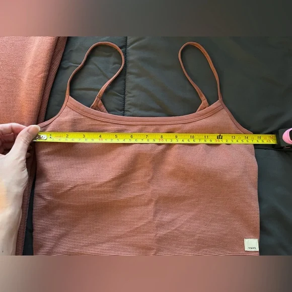 Vuori SET Bayview Thermal Crop Top & Legging Rosewood Size Medium - Picture 7 of 7